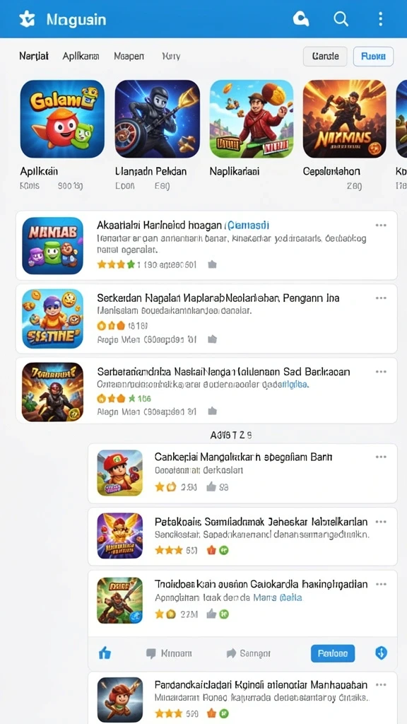 danagame - Menu utama aplikasi dengan tampilan yang modern.