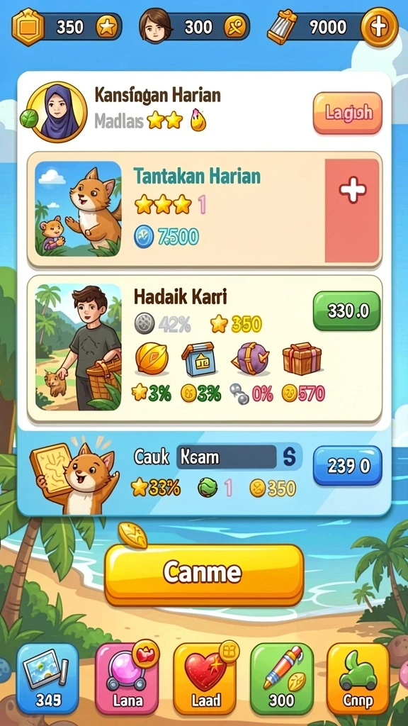 galaxy77 - Screenshot memperlihatkan sistem crafting item yang menarik.
